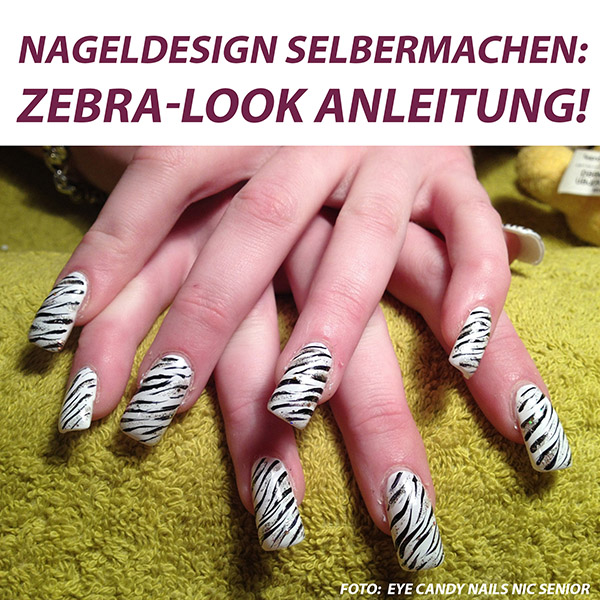 So Gelingen Die Fingernagel Im Zebradesign Nageldesign Selbermachen